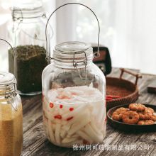 手提泡菜坛子玻璃瓶卡扣密封罐家用腌制酸菜咸菜罐大号储物玻璃缸