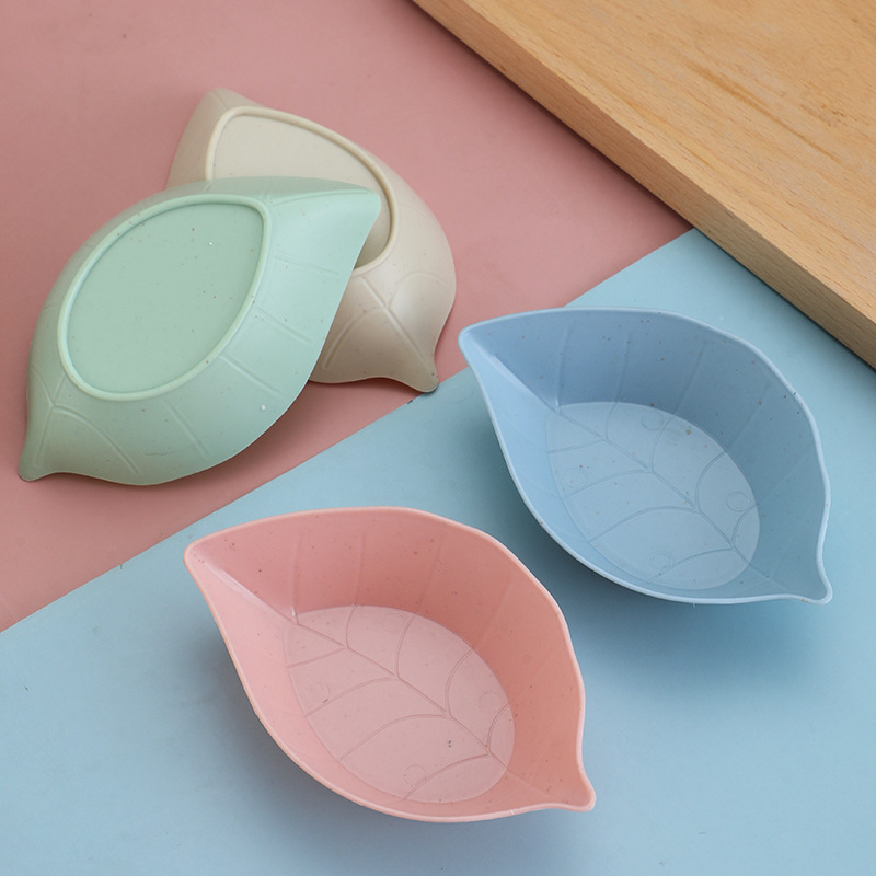 Creative wheat straw and leaf seasoning plate, Japanese hot pot seasoning plate, sauce and vinegar plate, barbecue snack dipping tray