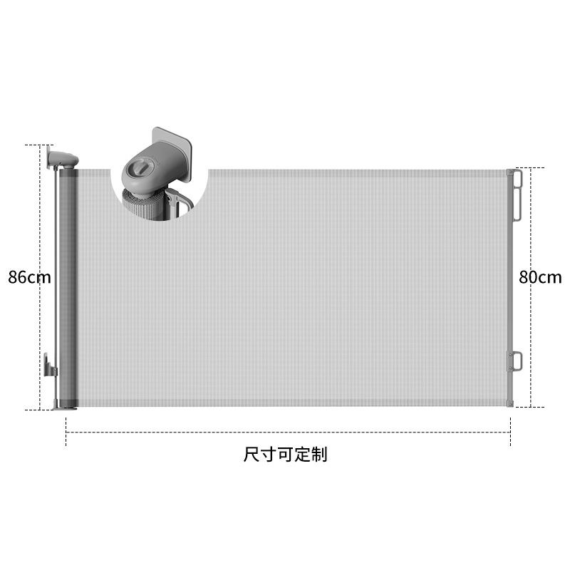 높이 86cm 그레이 [이중회전잠금]