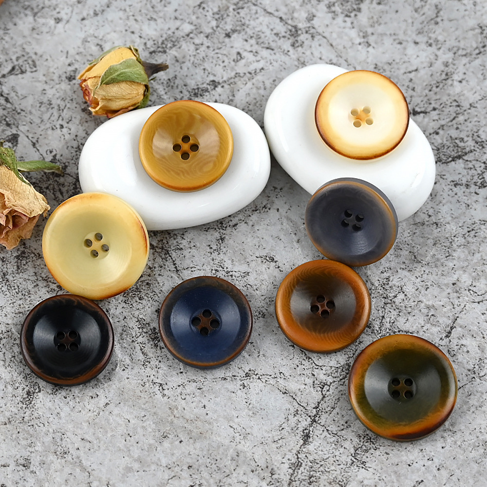 学院风果实纽扣天蓝色高定西服休闲开衫百搭毛衣火烧做旧工艺扣子