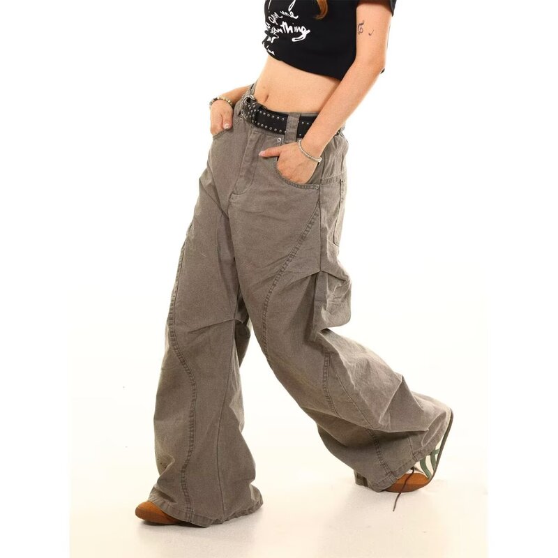2026 American High Street Retro Deconstructed Pleated Lumberjack Work Pants Unisex Niche Loose Wide-Leg Versatile Long Pants 2026 American High Street Retro Deconstructed Pleated Lumberjack Work Pants Unisex Niche Loose Wide-Leg Versatile Long Pants