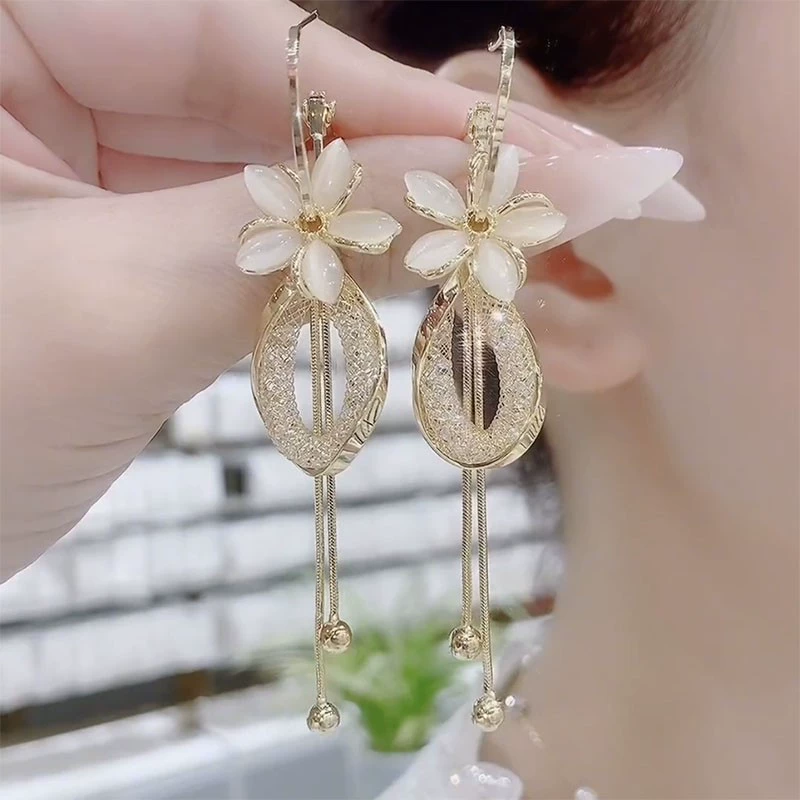 Серьги серебро 925, циркон, бантик и кошачий глаз, легкая люксовая эстетика