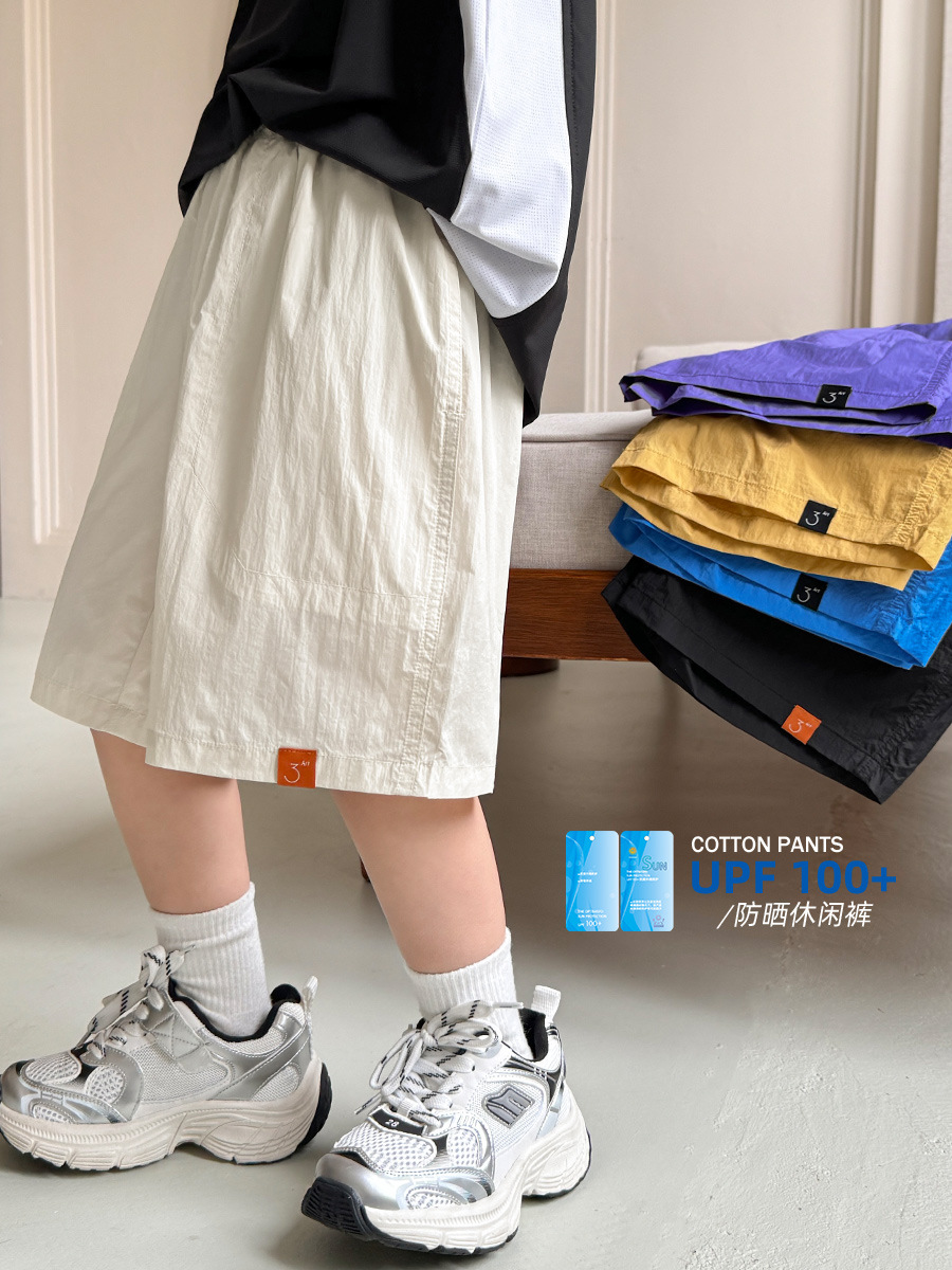 Summer light and thin children's solid color shorts for boys