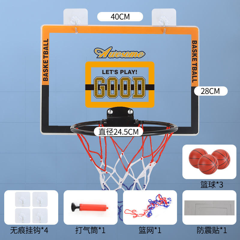 Transfronterizo de acrílico para niños de baloncesto plegable sin punzonado tablero transparente colgante canasta deportiva juguete de tiro