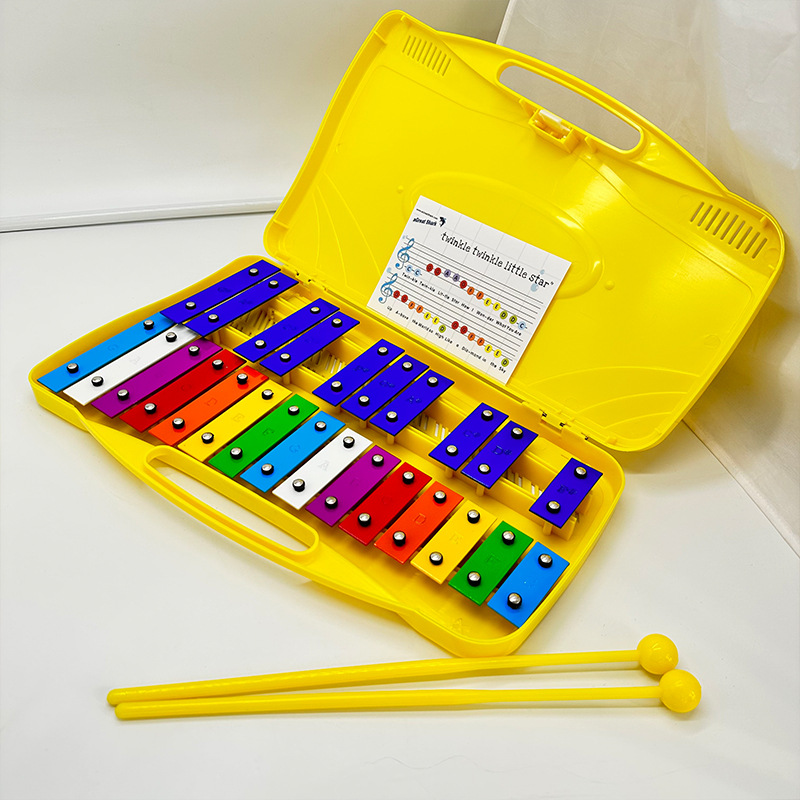 Orf 25 tonos piano de percusión piano de aluminio cross-border xilófono música infantil iluminación piano image 4
