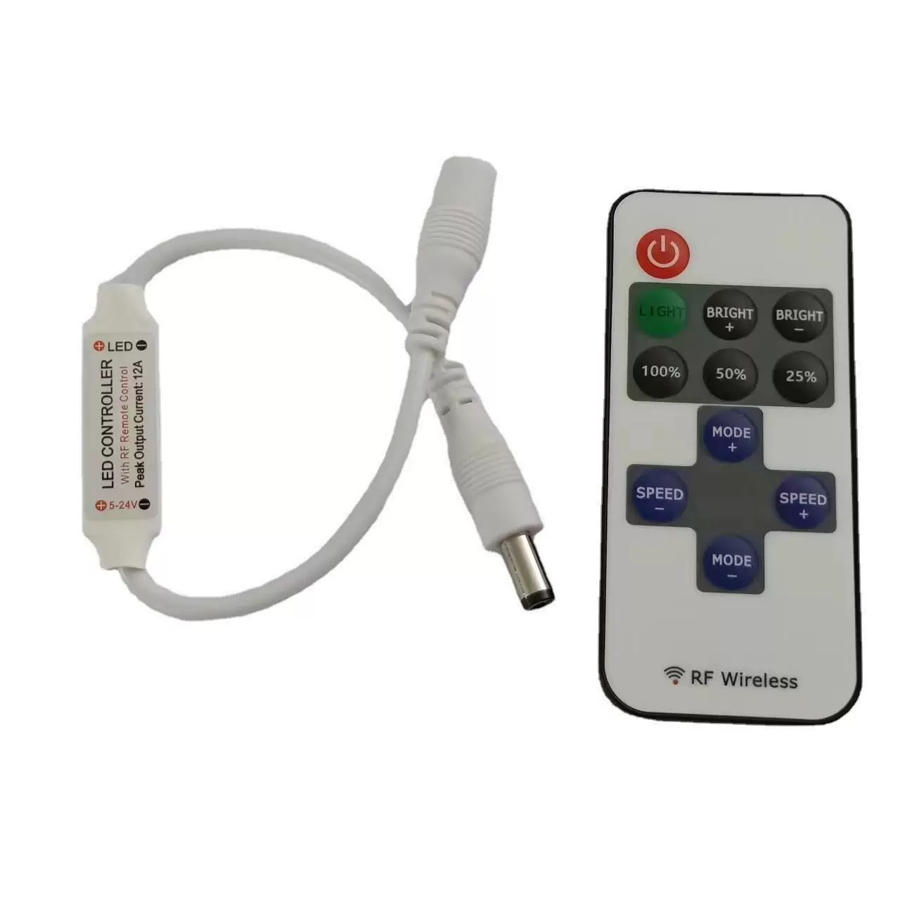 RF11 ключевой монохромный контроллер Интеллектуальный беспроводной RF Светодиодная лента световая панель мини-контроллер DC12-24V