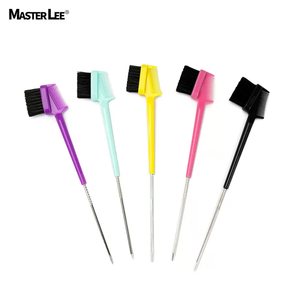 Foreign trade new steel needle eyebrow brush fan-shaped makeup brush beauty makeup tools broken hair edge brush multi-functional eyebrow brush wholesale