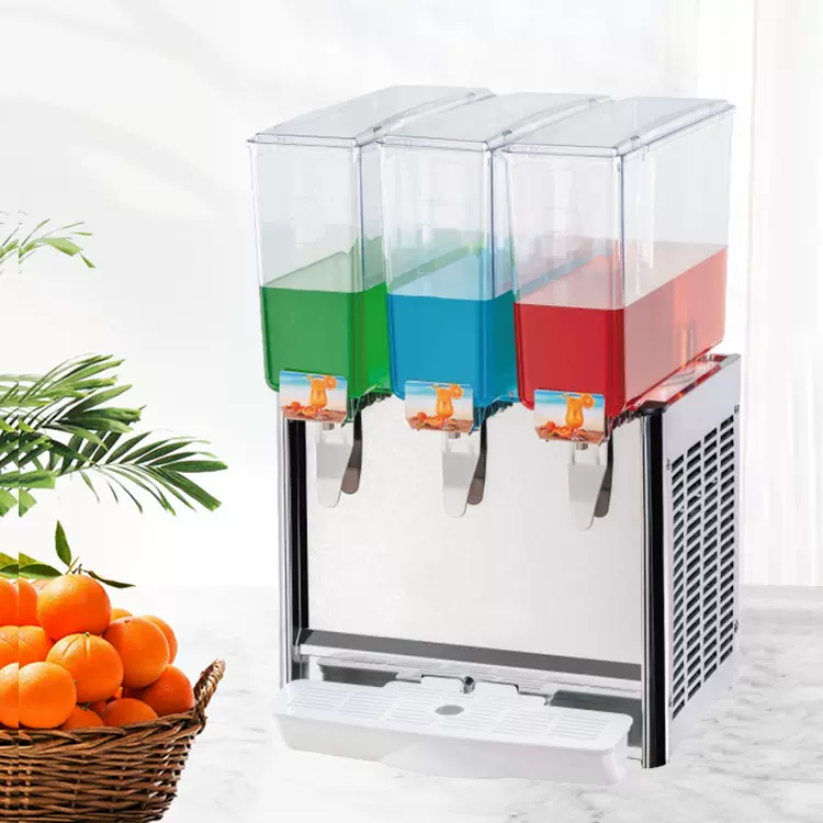 批发果汁机9L奶茶店汉堡店鸡排店饮料机单冷双温搅拌喷淋厂家直销