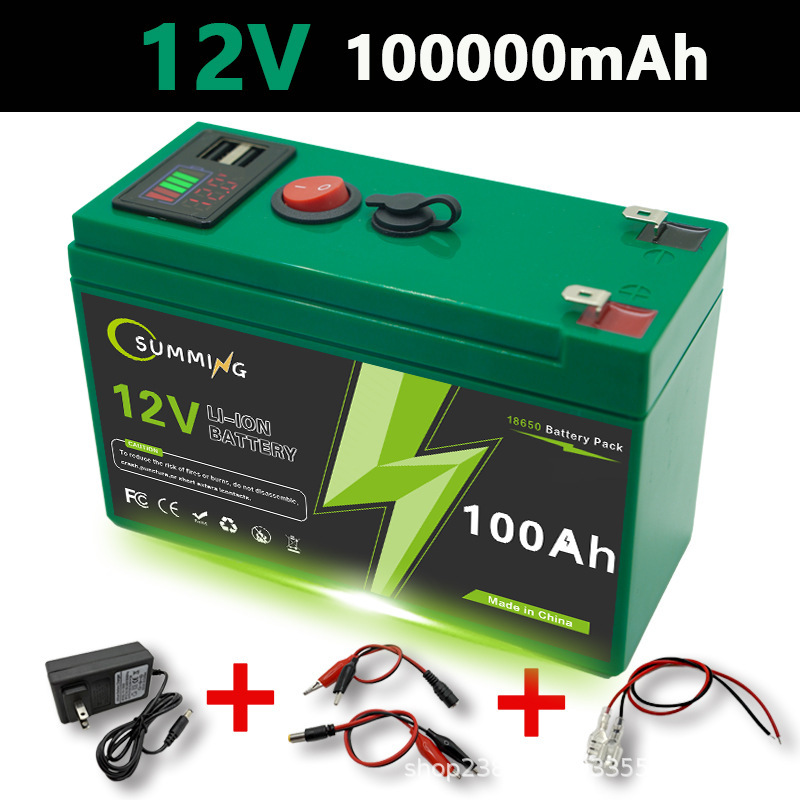 12V150Ah 充電式バッテリー、USB 電源ディスプレイポート付き、多目的バックアップリチウム電池|undefined