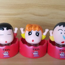蜡笔小新周边车载摇摇乐漫画卡通可爱搞笑趣味弹簧汽车摆件饰礼物