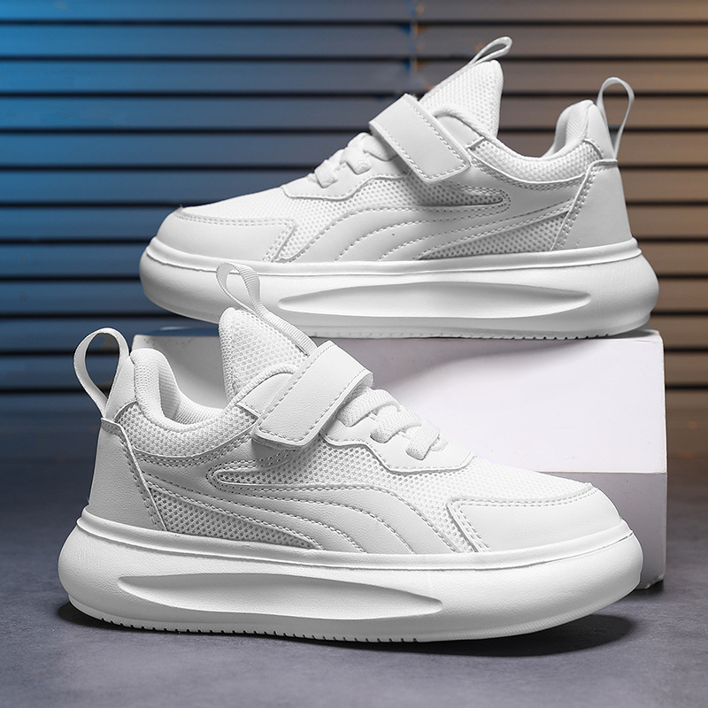 Niños 2025 primavera y otoño nuevos zapatos deportivos blancos zapatos blancos zapatos para niños zapatos para niñas zapatos casuales para niños zapatos de skate