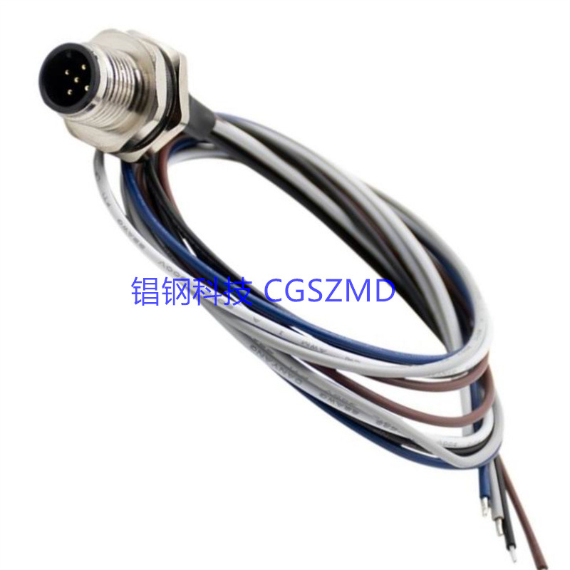 M12 Cable Mount Socket, D-Coded, 4 Pole, 3m M12 °װ