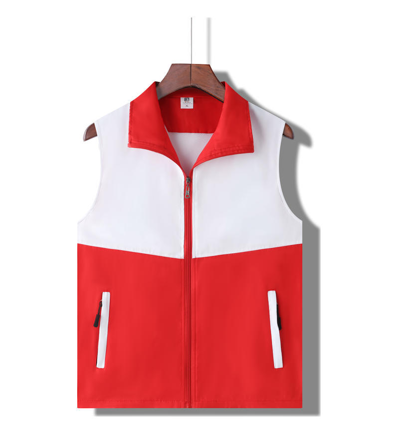 Chaleco voluntario de la Cruz Roja chaleco voluntario chaleco de actividad comunitaria ropa de trabajo impresa logotipo impresa camiseta publicitaria