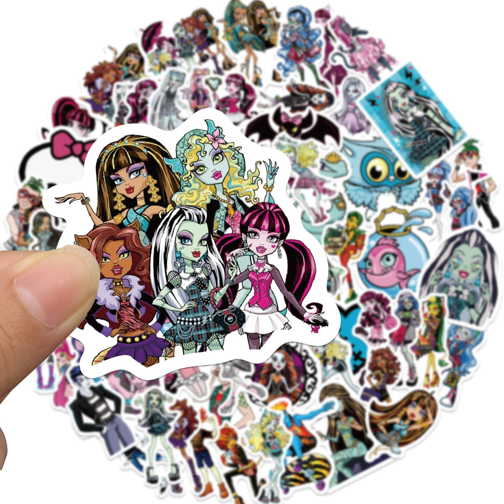 70 American TV series Monster High School de dibujos animados de graffiti pegatinas equipaje scooter taza de agua ordenador teléfono móvil pegatinas decorativas