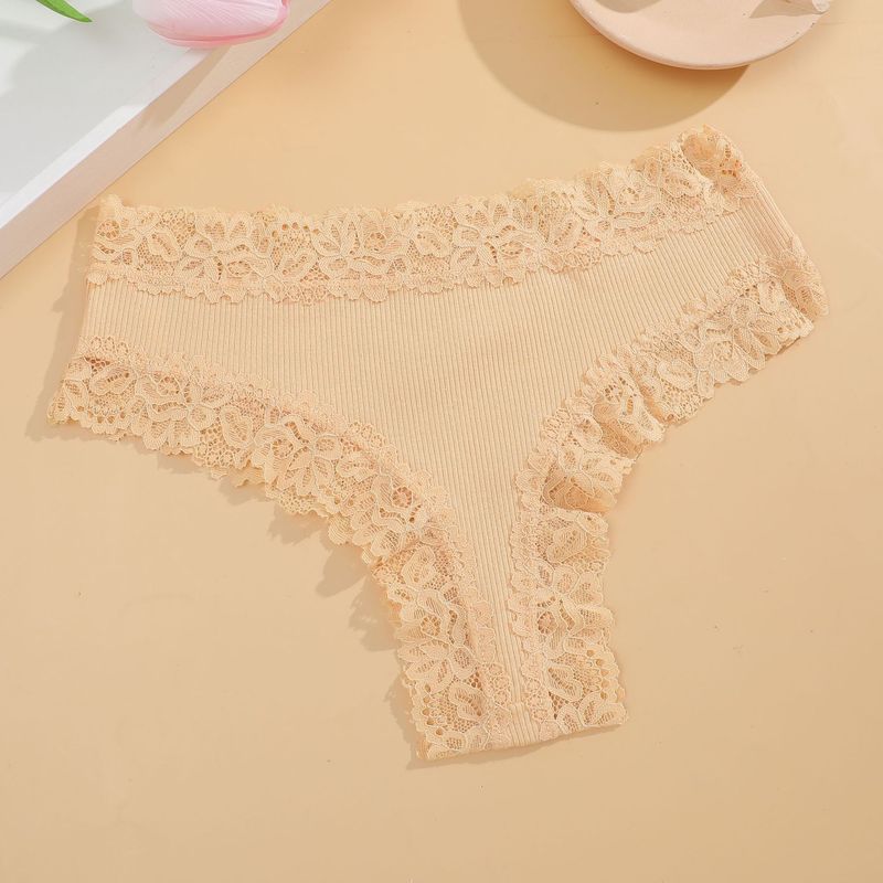 5 ピース/セット女性レースシームレス綿パンティーセクシーなブラジリアン P|undefined