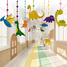 幼兒園恐龍主題環創吊頂裝飾教室走廊布置樓道掛飾游樂場空中吊飾
