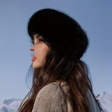 T 42561 Thickened Fox Fur Headband �º���ë���� ŷ������羳