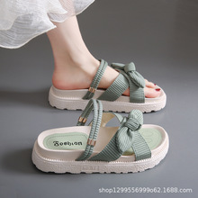 两穿凉鞋女夏外穿2025年新款ins潮配裙子厚底仙女风罗马沙滩拖鞋