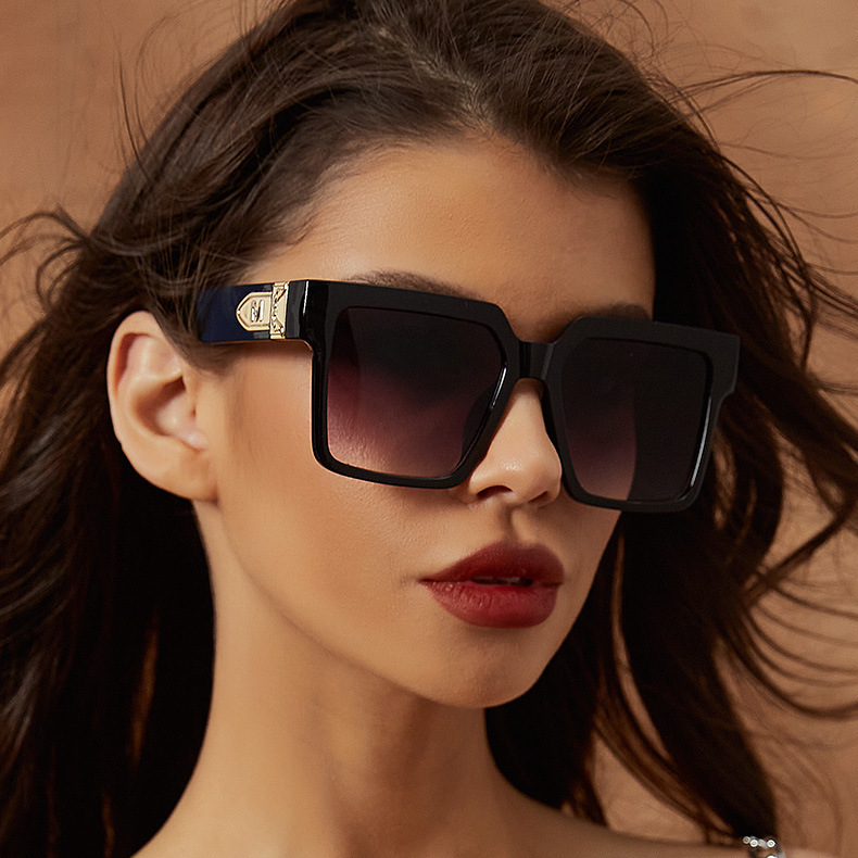 Fashion Gradient Color Ac Oval Frame Patchwork Full Frame Women's Sunglasses display picture 2