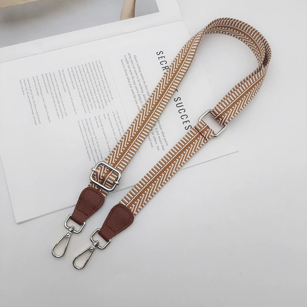 [T Style] Brown + Cognac Leather Silver Hook
