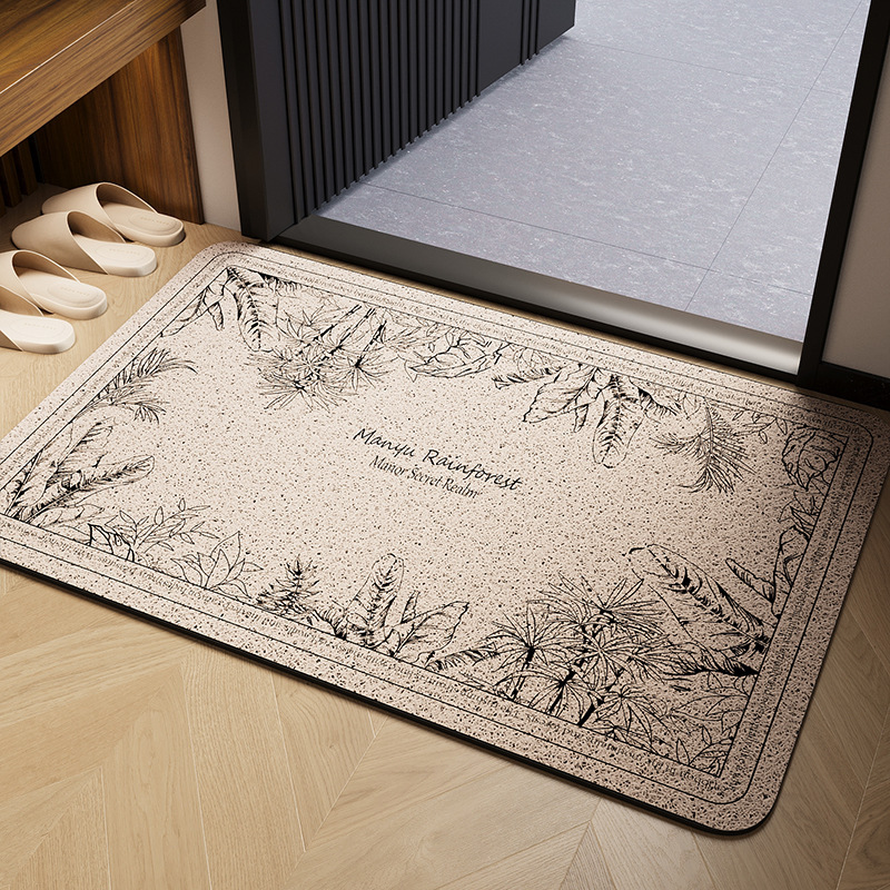 Simple Door Mat Door Entrance Non-slip Dirt-resistant Non-slip Foot Mat Household Indoor and Outdoor Door Mud Scraping Silk Ring Carpet