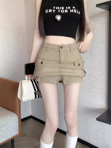 Ladies' Workwear A-line Skirt with High Waist Design, Stylish and Slimming, Hip-Hugging Mini Skirt