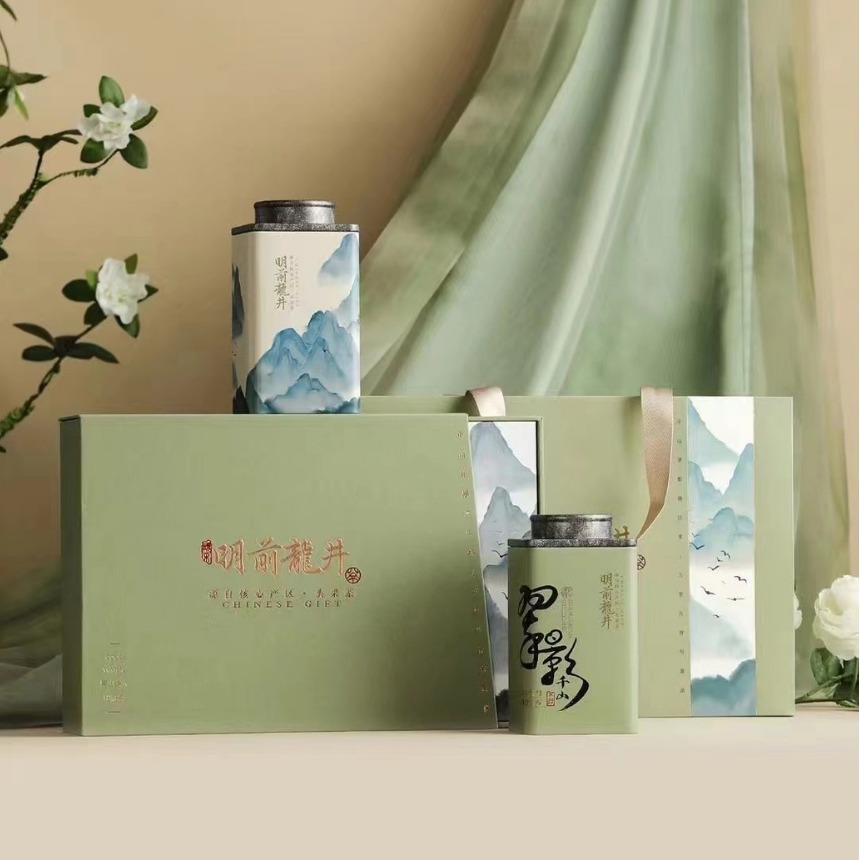 半斤装龙井合集茶叶礼盒空250g茶叶马口铁罐厂家直供龙井茶叶包装