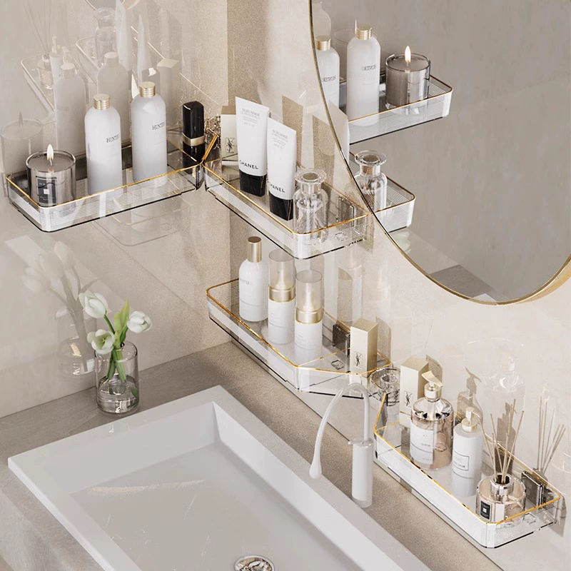 Угловая стеллаж для хранения в ванной комнате, настенное хранилище без перфорации, Туалет, умывальник для унитаза, настенная полка