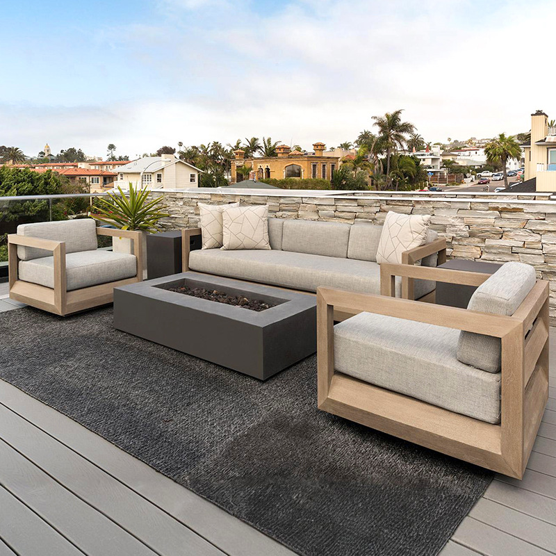 Sofá de aleación de aluminio al aire libre patio terraza resorte a prueba de agua y protección solar de alta gama muebles anticorrosivos image 2