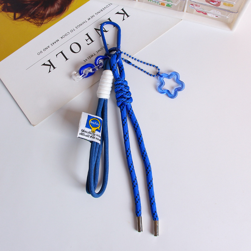 インスタイルカラフルなナイロンロープ編組ロープキーホルダーペンダント miu バッグストラップ携帯電話装飾ハンドロープアクセサリー|undefined