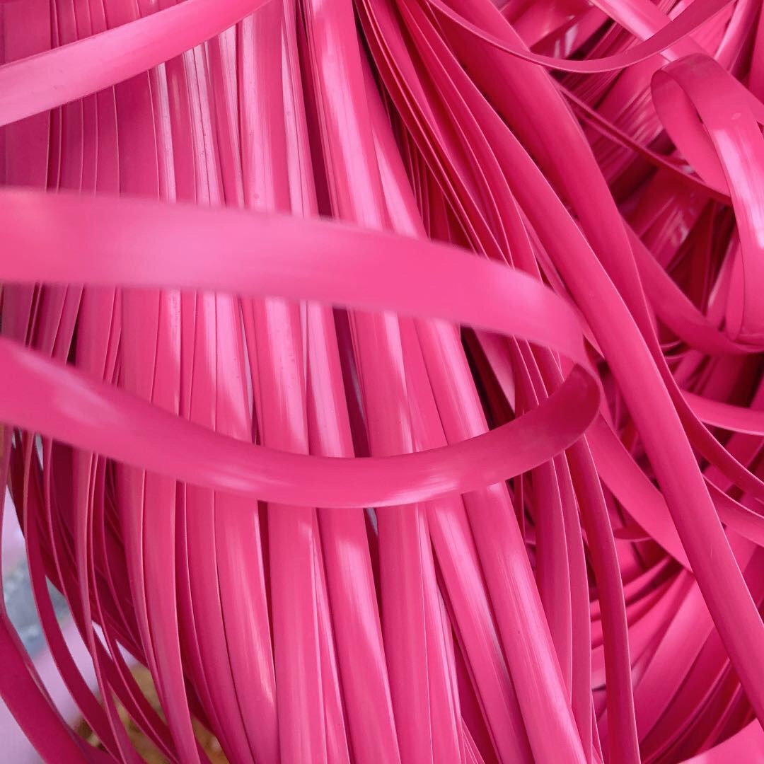 8mm 핑크 플랫 바인