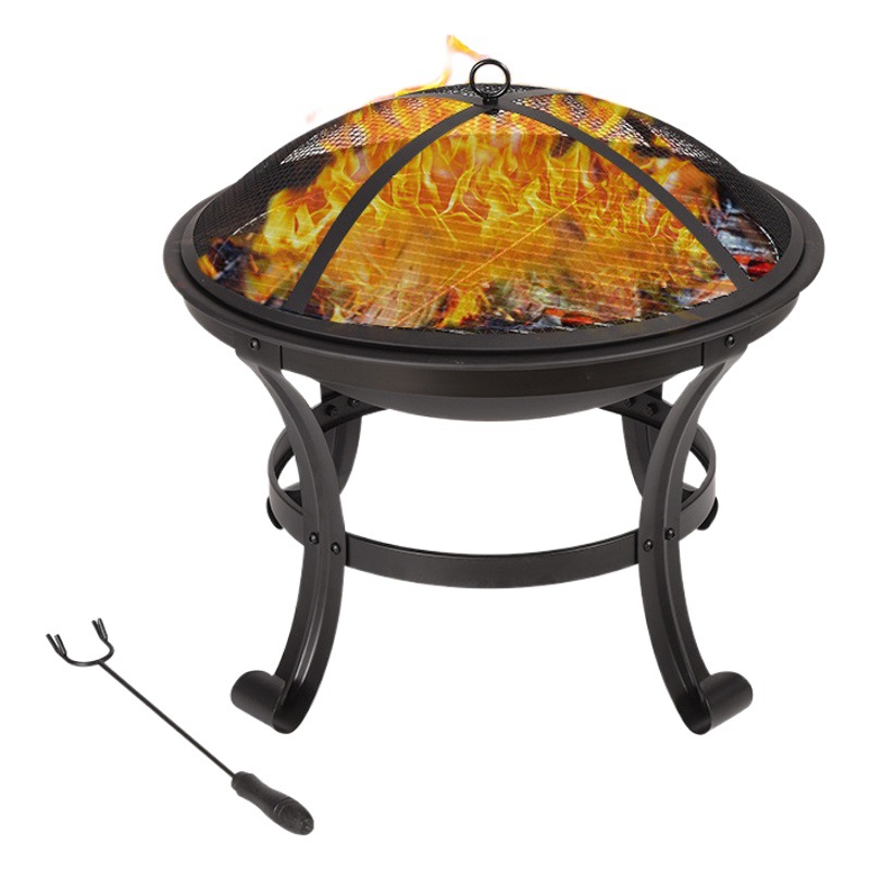 Promoción de fábrica, suministro directo, comercio exterior, parrilla multifuncional europea y americana, estufa redonda de hierro forjado, pintura en aerosol, estufa de calefacción retro