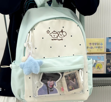 見た目の良い女の子のリュック、かわいい高校生、中学生、大学生のランドセル、少量の透明痛バッグ、新しいリュック|undefined