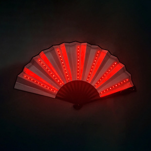 25 led luminous fan 33cm always bright flashing luminous led folding fan 7 battery luminous led fan