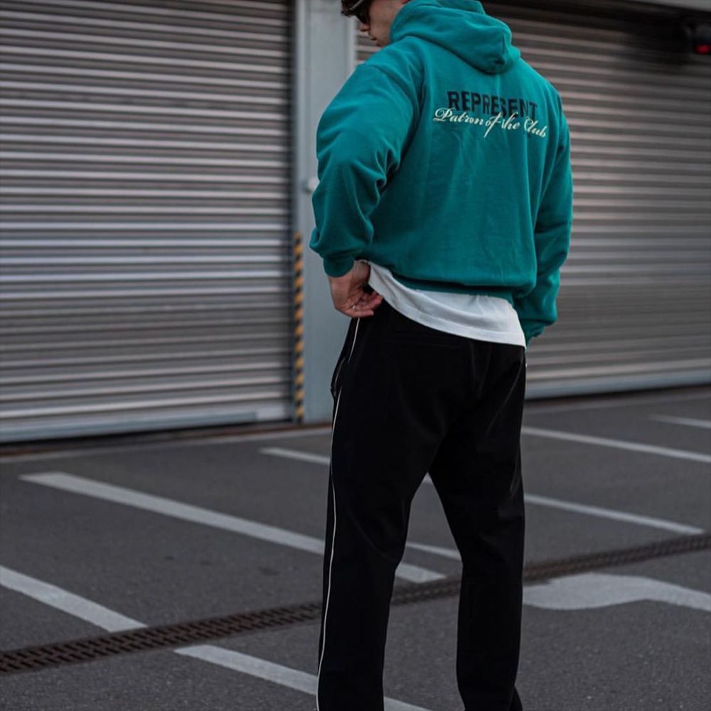 Marea de la calle REPRESENT American Otoño e Invierno eslogan Logotipo de impresión suéter con capucha casual de los hombres Sudadera con capucha de pareja de las mujeres