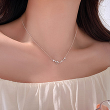 方行s925纯银花朵星星项链女百搭小众设计感高级感简约韩版锁骨链