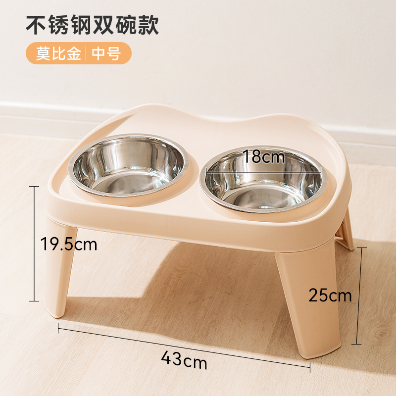 Tazón doble elevado plegable clásico para perros de comercio exterior transfronterizo Tazón para perros medianos y grandes Tazón para perros Golden Retriever Tazón de alimentación para mascotas