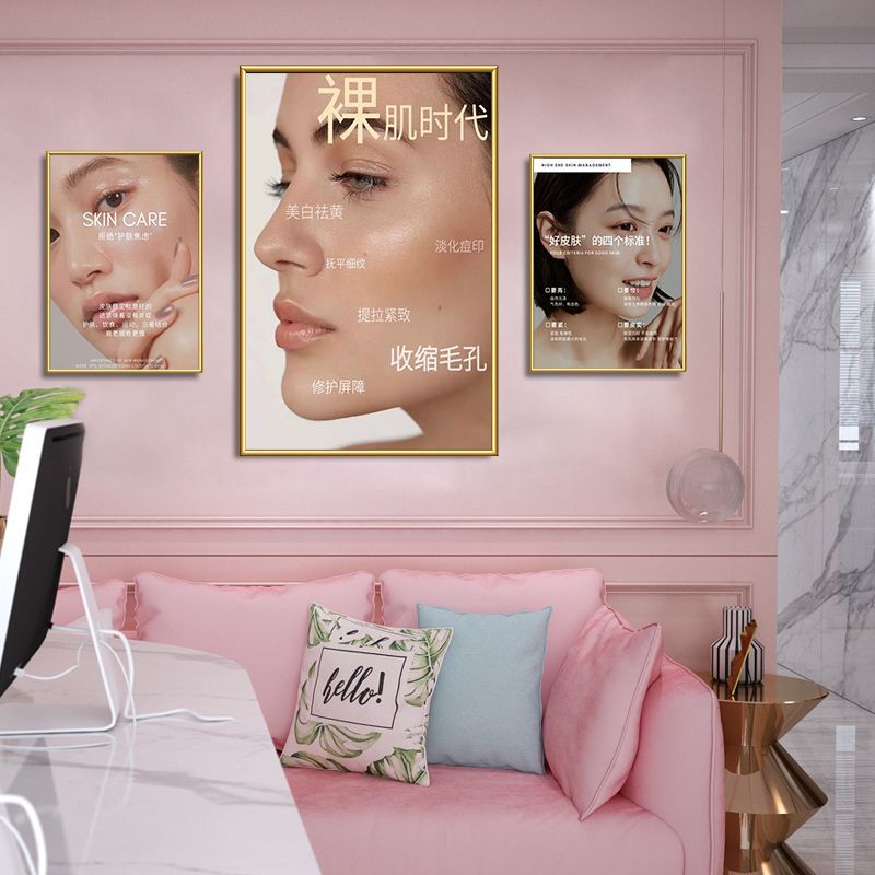 Facial Skin Care Management Hanging Painting Hair Follicle Cleaning Poster Skin Care Decorative Painting Health Center Beauty Salon Mural