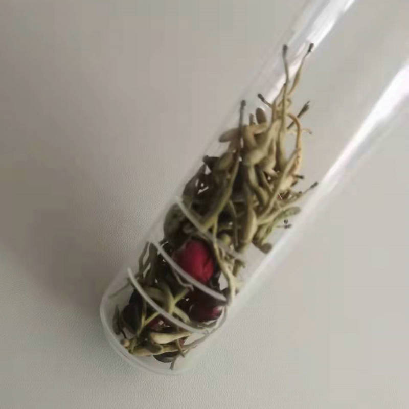 Tubo de ensayo de vidrio creativo herramienta de fuga de té con escala hogar vidrio borosilicato colador de té tubo de té de separación