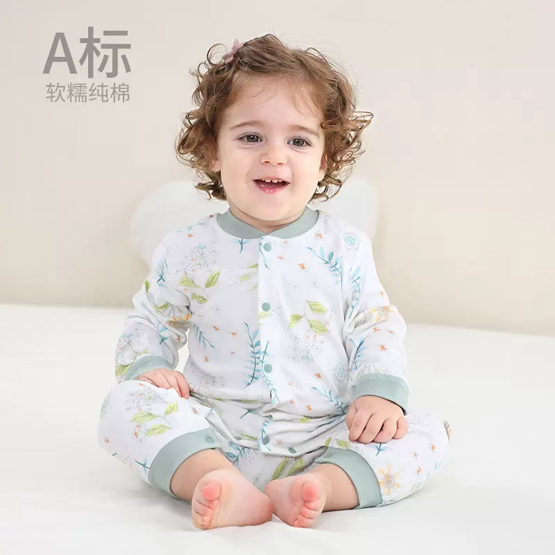 婴儿连体衣a类纯棉新生儿宝宝衣服全棉无骨爬服春季秋服装凯芙兰