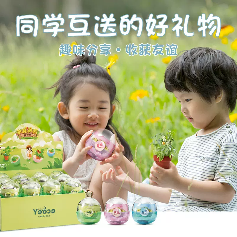 玩具盲盒批发扭蛋机套装蛋球diy盆栽儿童小礼品益智动手盲盒系列