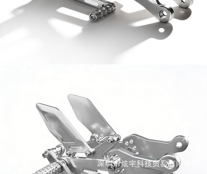 Suitable for Zhang Xue 500Rr Motorcycle Modification Parts, Multi-Hole Adjustable Aluminum Alloy Footrests for Zhang Xue 500Rr, Elevated Footrests