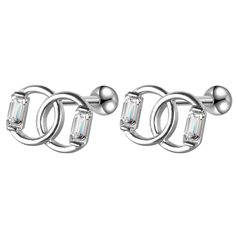 2022 New High-Grade Ear Bone Stud Micro-Set Earrings Ins Internet Celebrity Versatile Exquisite Earrings Wholesale detail image 15