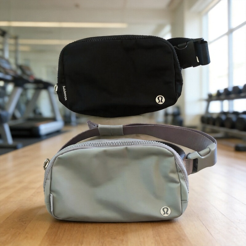 Lululemon genuine waist bag for men and women, crossbody zipper, versatile and practical for sports and outdoor activities, size Lululemon genuine waist bag for men and women, crossbody zipper, versatile and practical for sports and outdoor activities, size