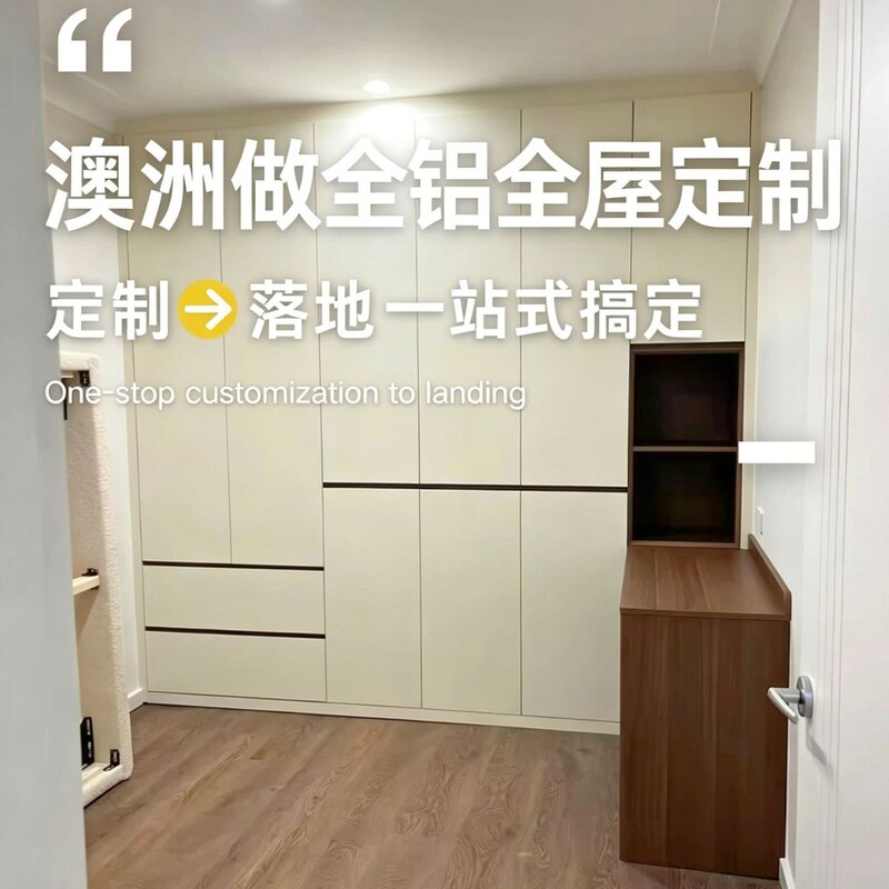 Aluminum Cabinetry Australia Aluminum Alloy Integrated Wardrobe All-Aluminum Cabinet Whole House Customization Cross-Border Export