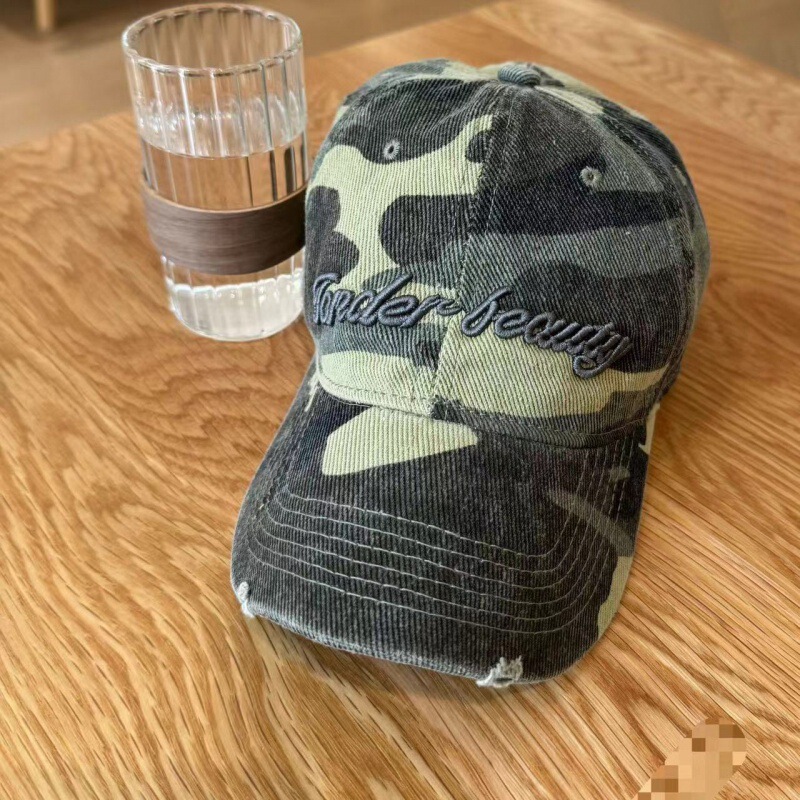 Couple's New Letter Camouflage Baseball Cap for Women, Outdoor Sun Protection Hat, Men's Street Sports Trendy Hat