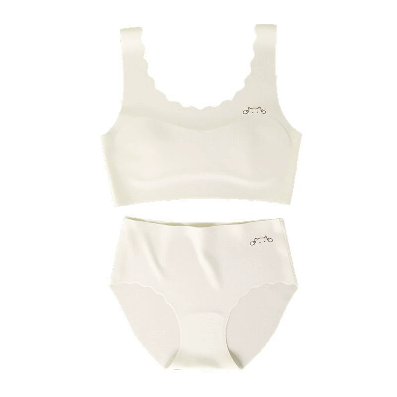 Girls silk‑blend underwear set — tank top, sports bra and briefs, sizes 140–180 / M–3XL (9–14 years)