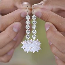 日韩新款闪亮锆石冰花百搭气质耳环S925银显脸瘦耳坠耳饰女