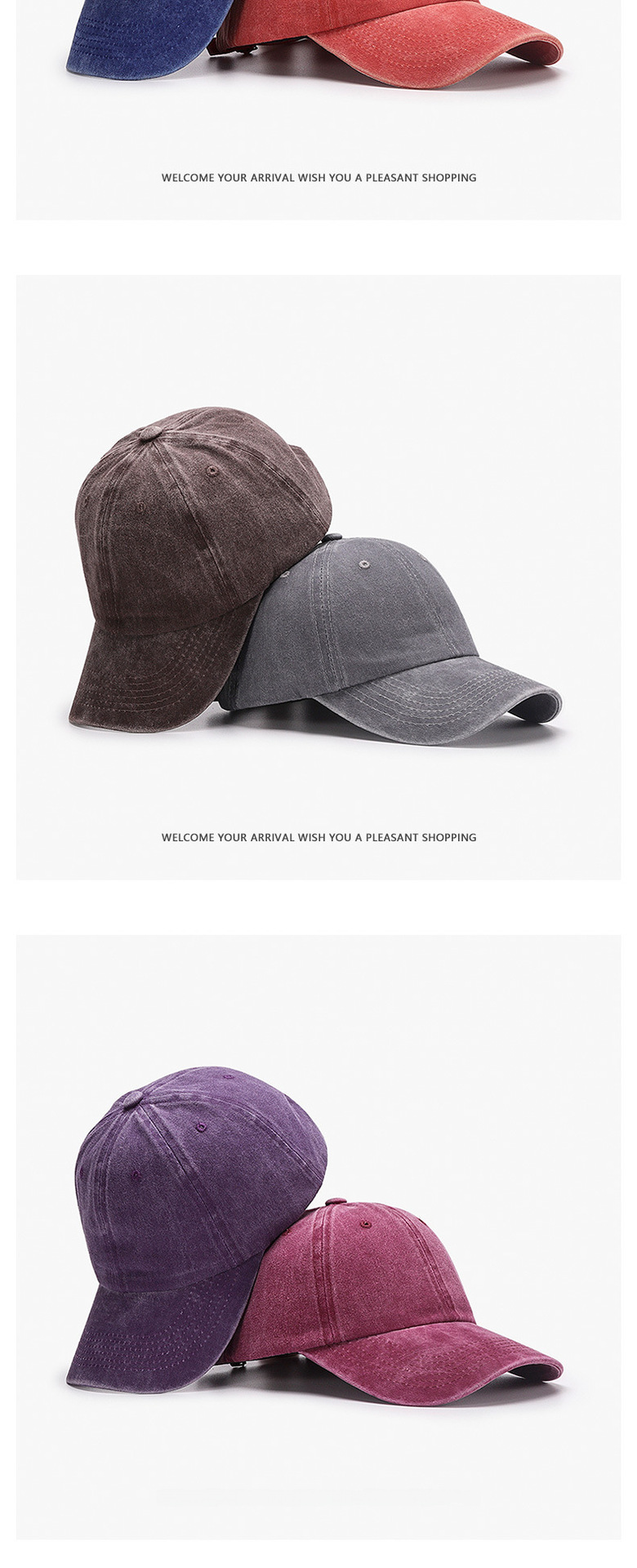 Cappellino da baseball vintage per uomo e donna in cotone lavato_voghion.com