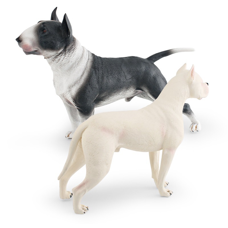 Simulación de exportación transfronteriza perro de mascota Modelo Animal Du Gao perro bull terrier Spinger perro juguete decoración estática